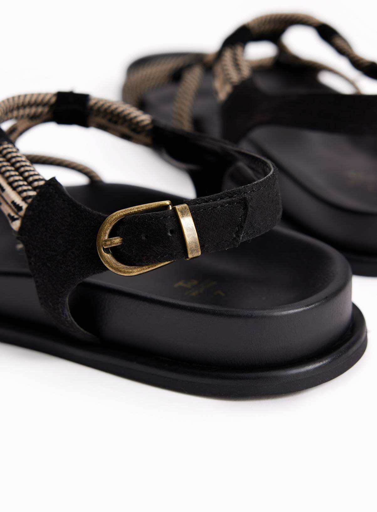 Brown Rope Detail Strappy Sandals 3 - Image 4